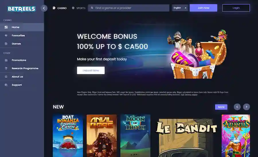 Betreels Casino Screenshot