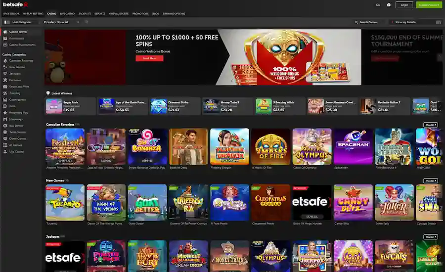 Betsafe Casino Screenshot