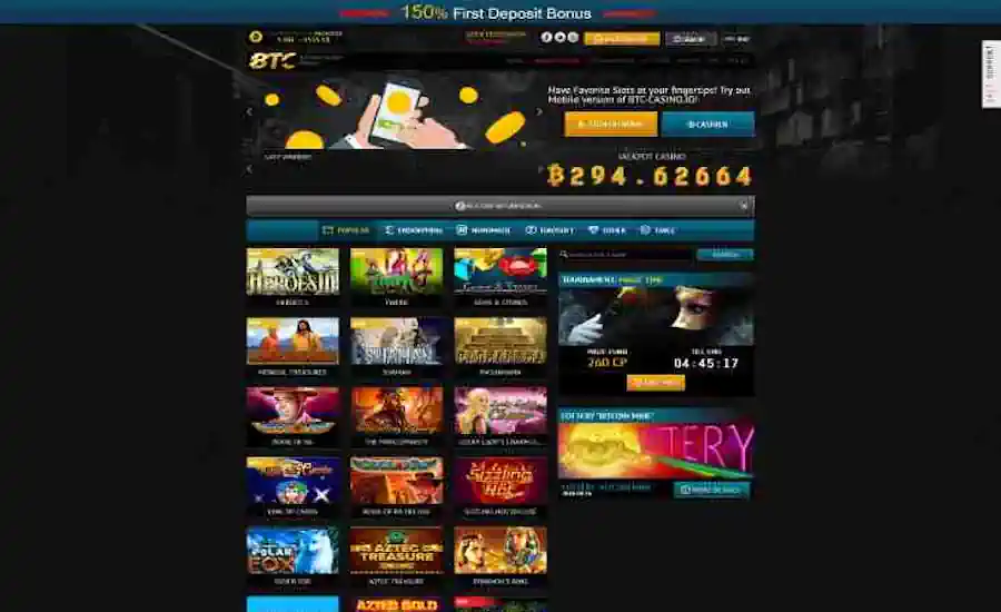 BTC Casino Screenshot