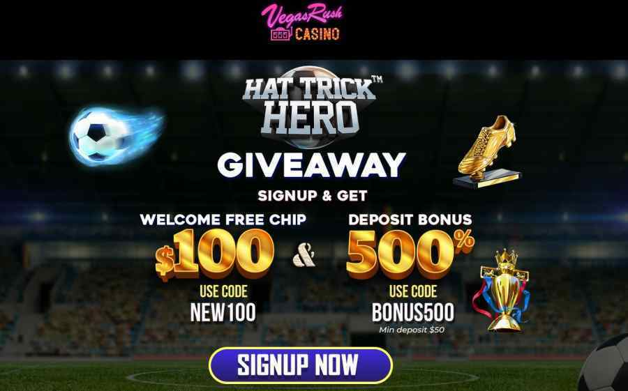 Vegas rush hat trick hero giveaway