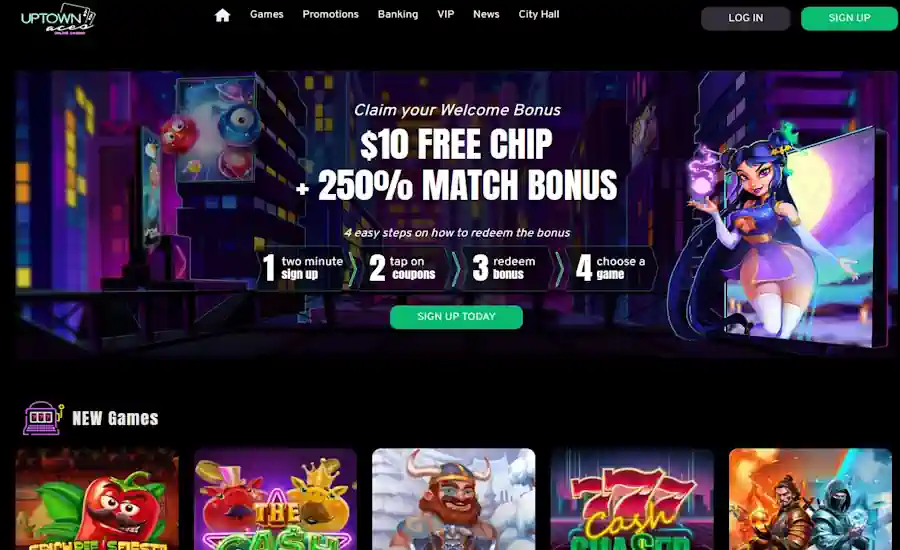 Uptown Aces Casino Screenshot