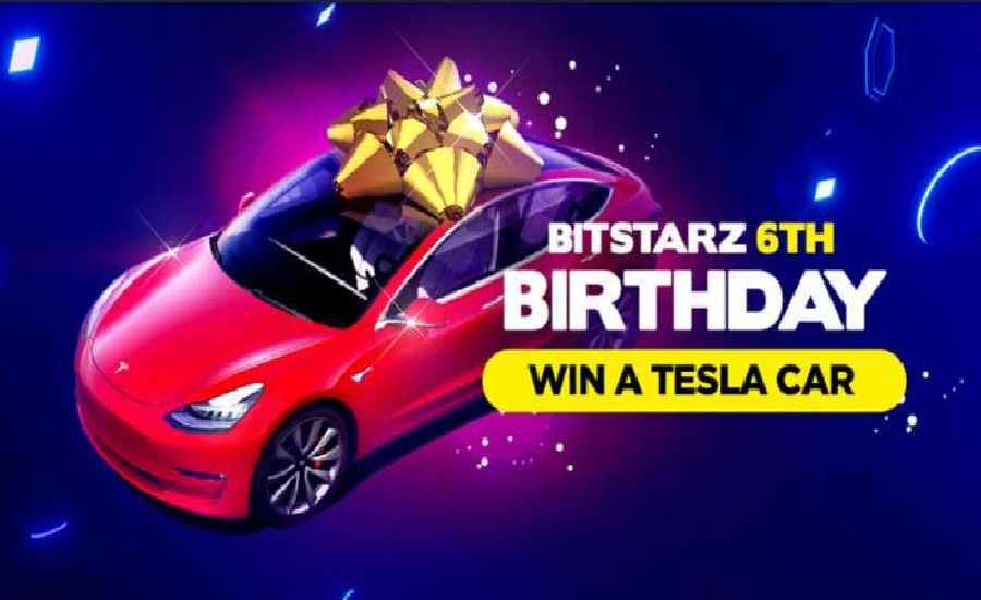 BitStarz Tesla Model 3 Birthday Giveaway