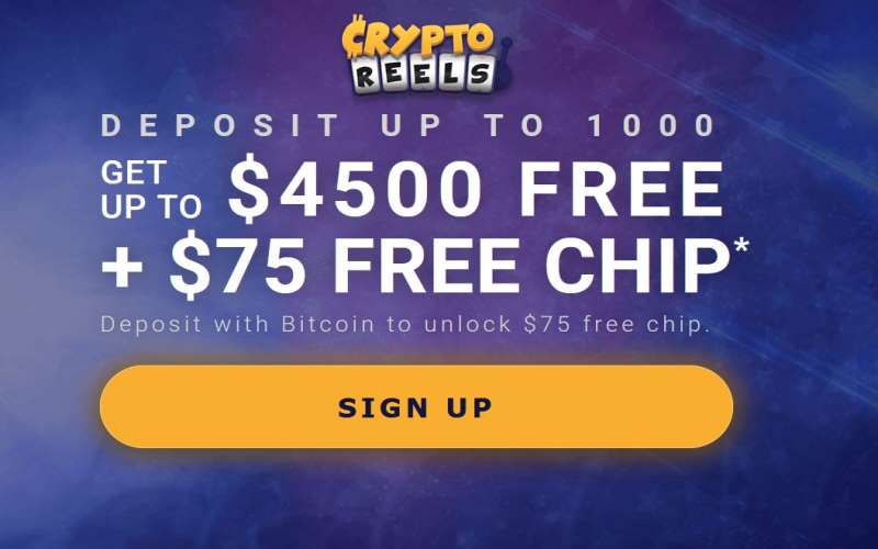 CryptoReels Bitcoin Welcome Bonus