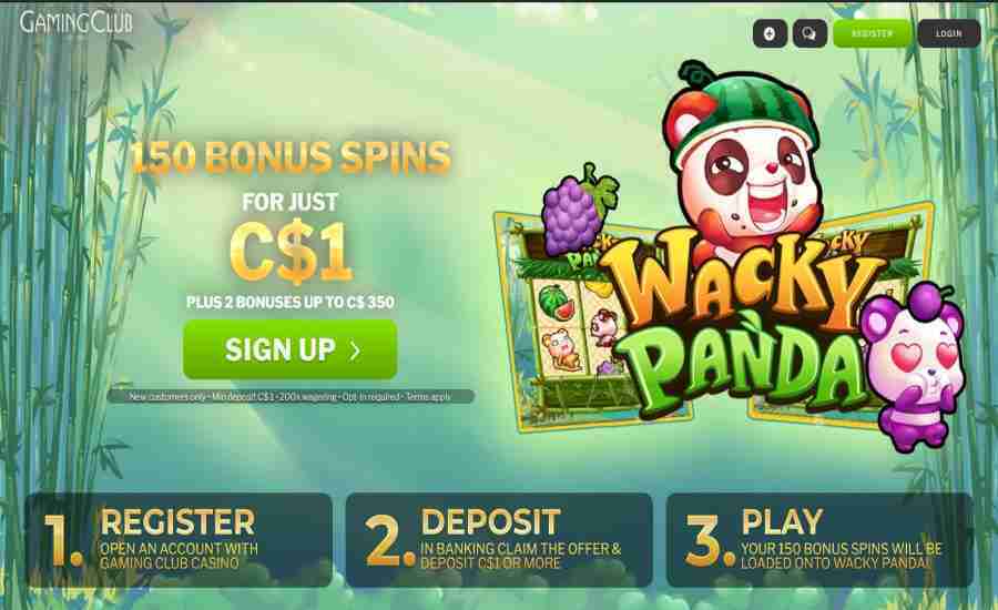 Gaming Club Wacky Panda Bonus Spins