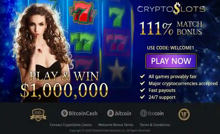 CryptoSlots crypto Match Bonus