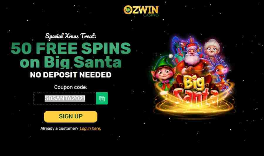Ozwin Casino Big Santa Free Spins