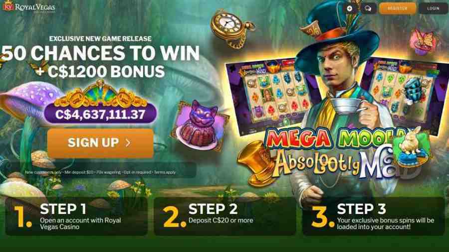 Royal Vegas Casino 50 Chances to win