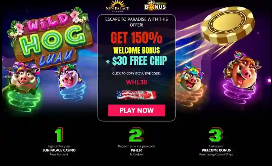 sunpalace wild hog luau bonus