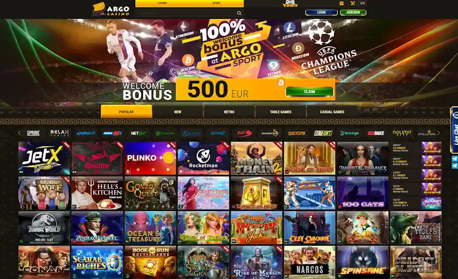 Argo Casino Screenshot