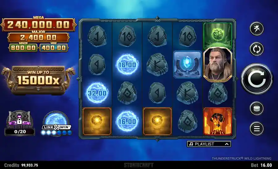 Thunderstruck Wild Lightning Screenshot