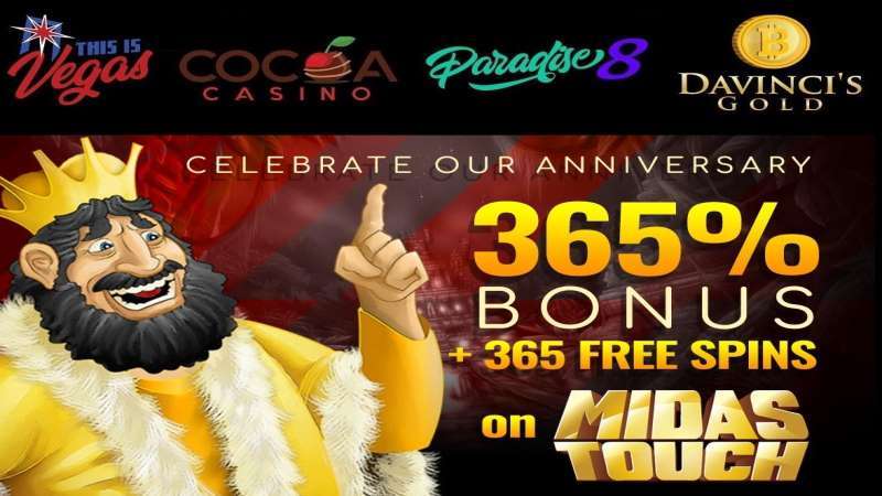 Anniversary Bonus + Midas Touch Free Spins