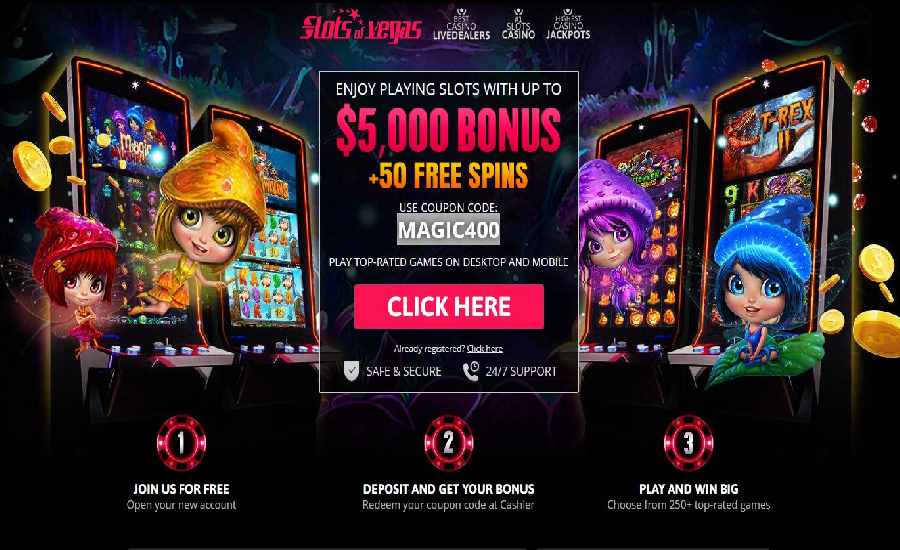 Slots of Vegas Casino bonus code MAGIC400