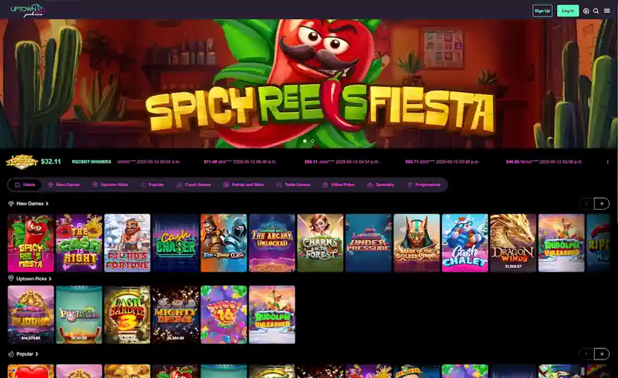 Uptown Pokies Casino Screenshot 