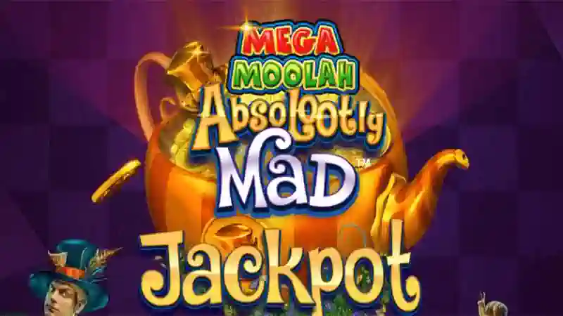 absolootly mad mega moolah slot splashscreen