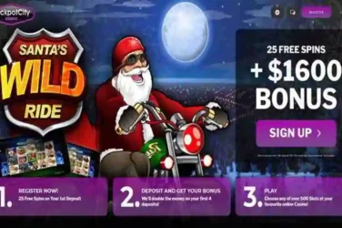 Jackpotcity Santas Wild Ride Bonus Spins