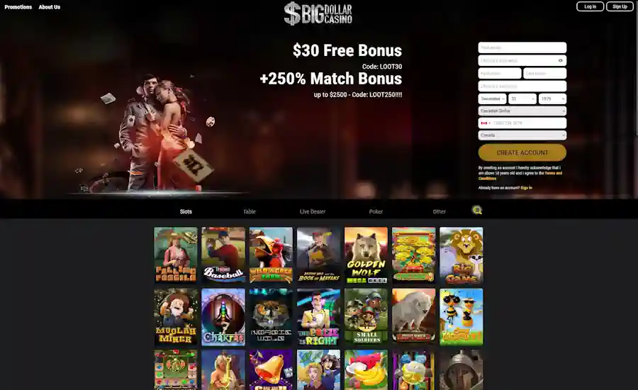 Big Dollar Casino Screenshot
