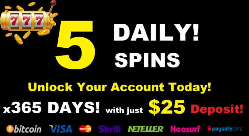 5 Daily Free Spins
