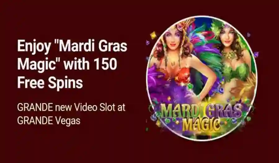 grande vegas mardi gras magic free spins code