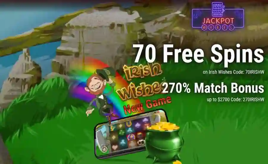 Jackpot Wheel Irish Wishes Bonus Codes