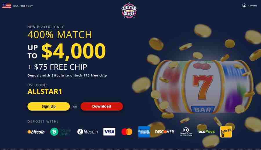 all star slots bonus code allstar1