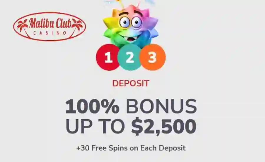 Malibu Club Casino 3x Welcome Bonus