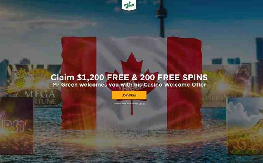 Mr Green Canadian Welcome Bonus