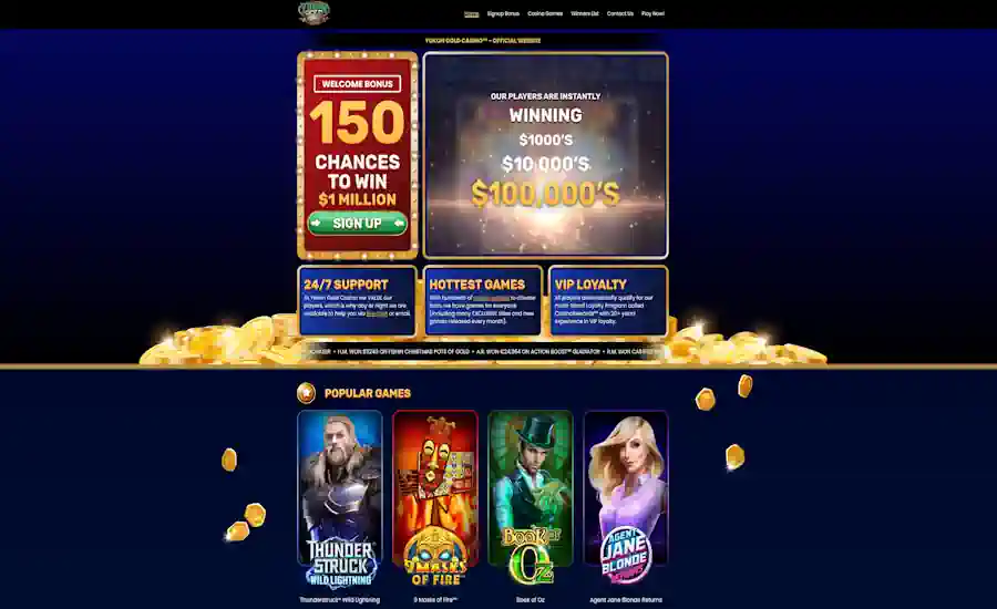 Yukon Gold Casino Screenshot