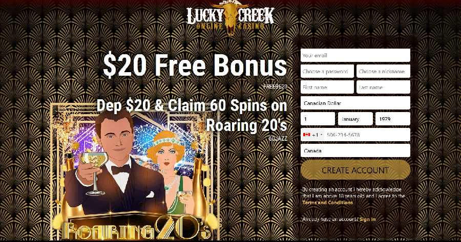 60 Free spins on Roaring '20s
