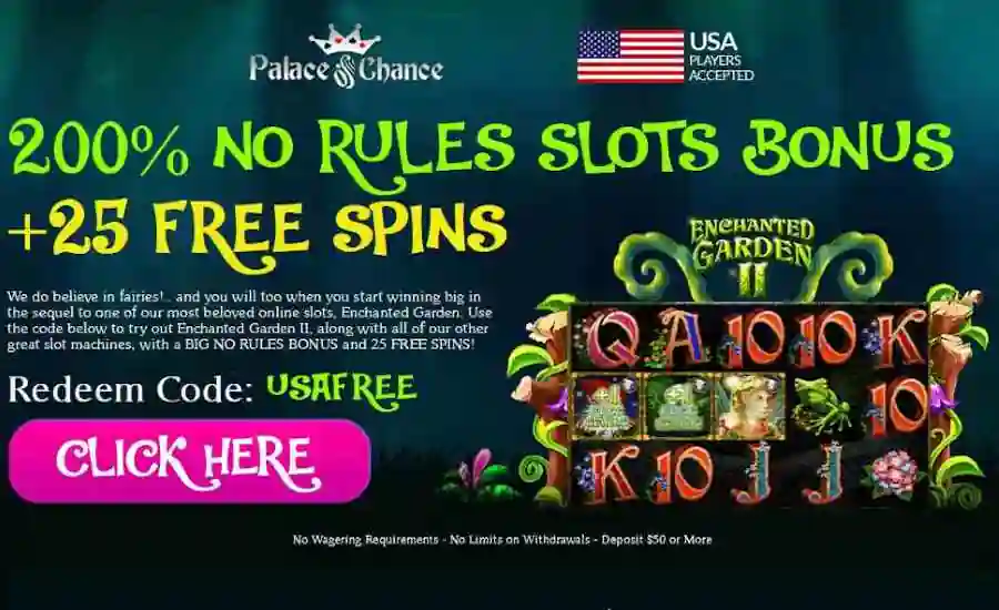 Palace of Chance Enchanted Garden II Bonus Code