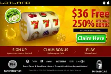 Slotland $36 Bonus Code FREE36HJKL