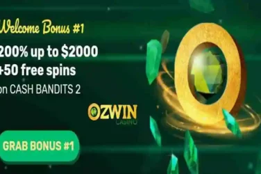ozwin 1st Welcome bonus Spins Cash Bandits 2