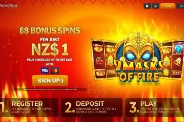 Royal Vegas 9 Masks of Fire Free Spins