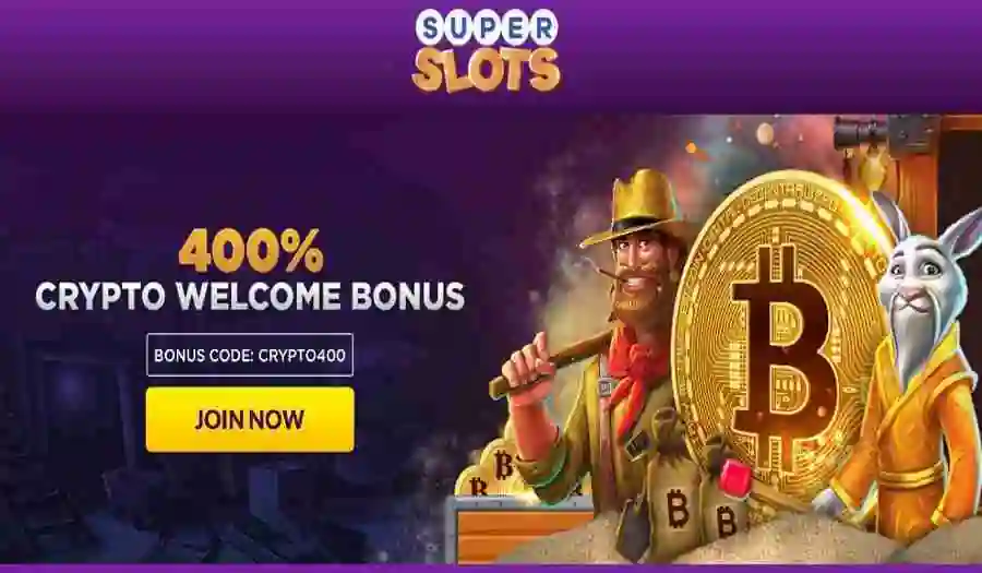 Super Slots Casino Crypto Welcome Bonus