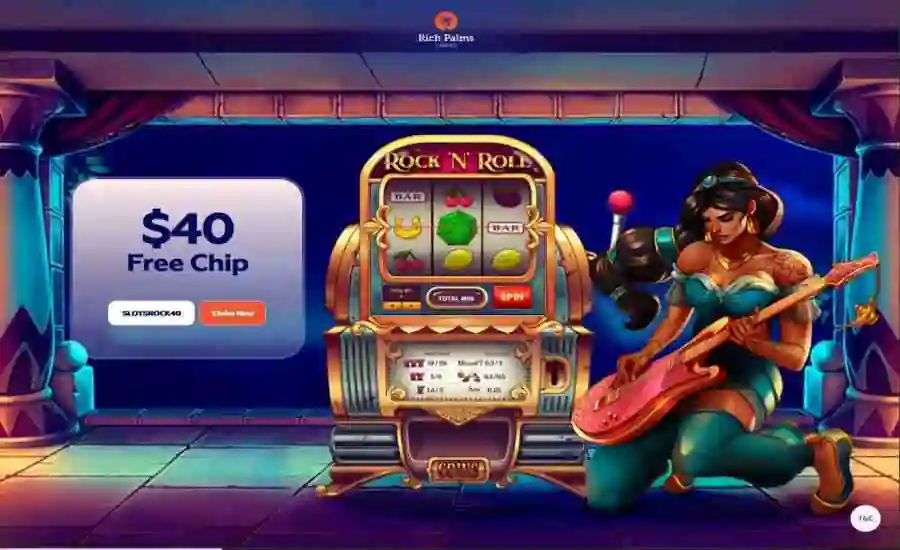 Rich Palms Casino Slots Rock No Deposit bonus