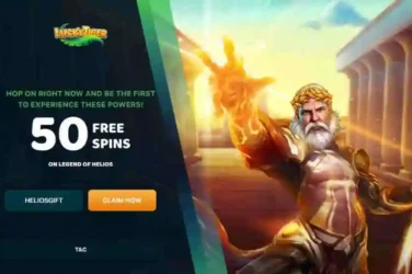 Lucky Tiger Casino 50 Free Spins on Legend of Helios