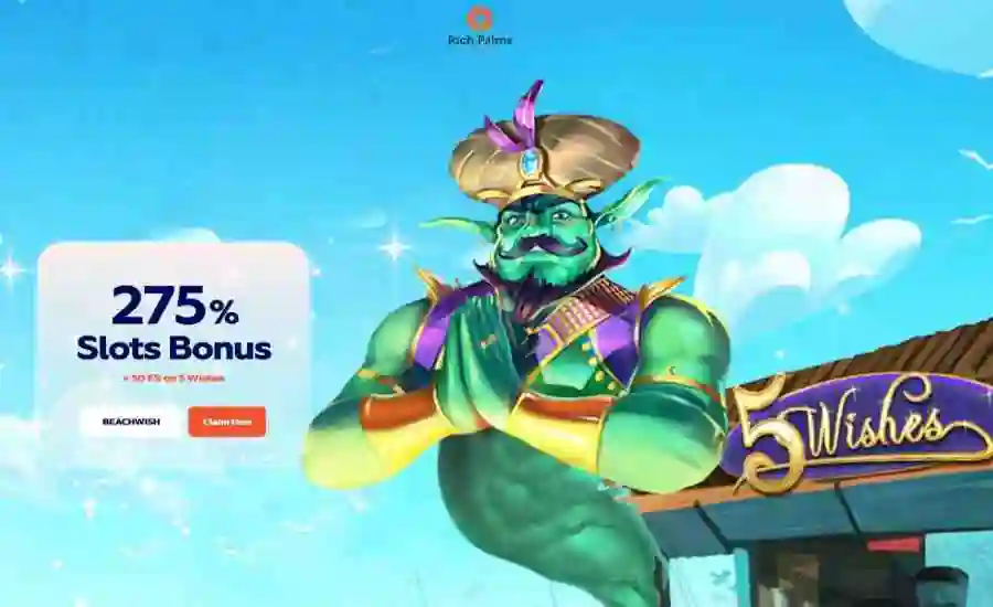 Rich Palms Casino 5 Wishes Bonus Spins