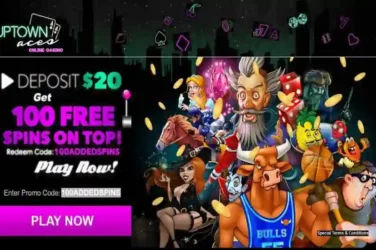 Uptown Aces Casino free sspins 100ADDEDSPINS