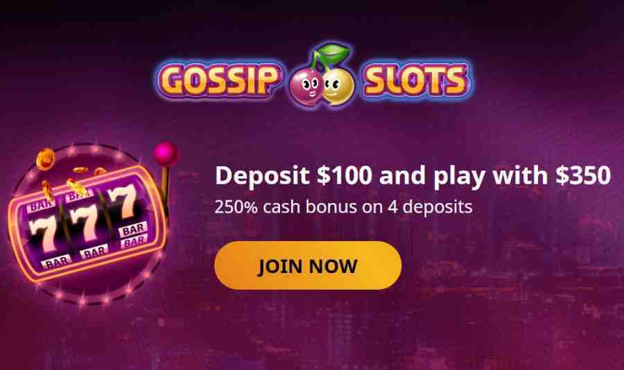 Gossip Slots Casino Welcome Bonus