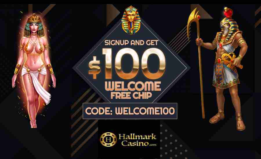 Hallmark Casino $100 Welcome No Deposit Bonus