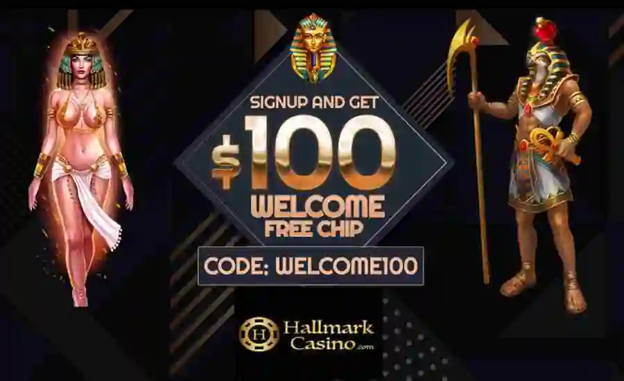 Hallmark Casino $100 Welcome No Deposit Bonus