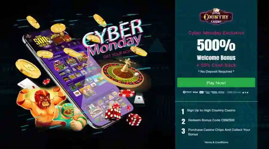 highcountry casino cybour monday bonus