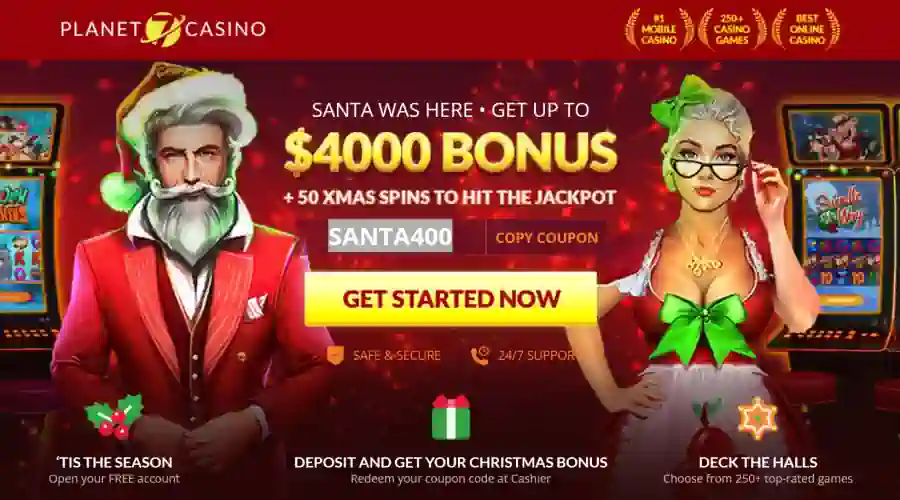 Planet 7 Casino Bonus Code SANTA400