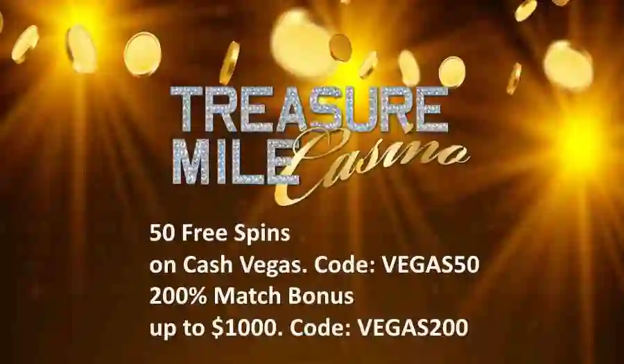 tresuremile cashvegas bonus spins