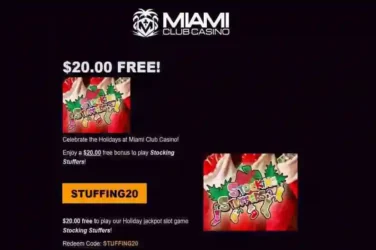 Miami Club Casino Stocking Stuffers Bonus