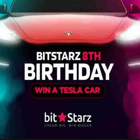 Win a Tesla Model 3 during the BitStarz 8th Birthday Bash
