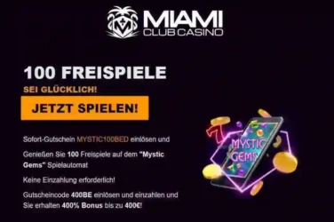 Miami Club german Mystic Gems Spins Bonus