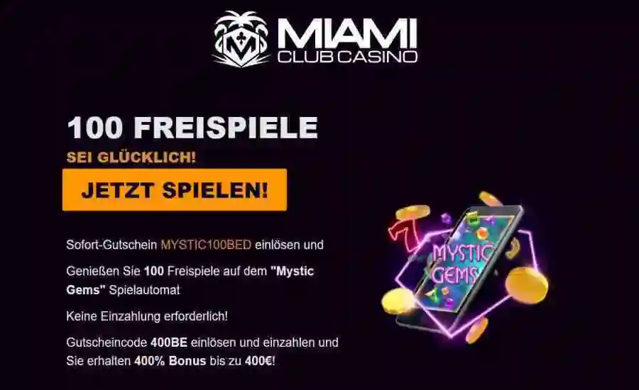 Miami Club german Mystic Gems Spins Bonus
