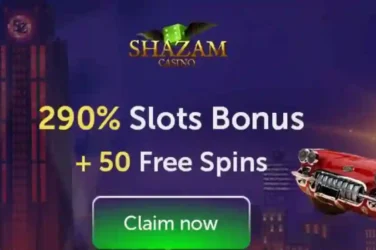 shazam 290 percent 45 free spins bonus