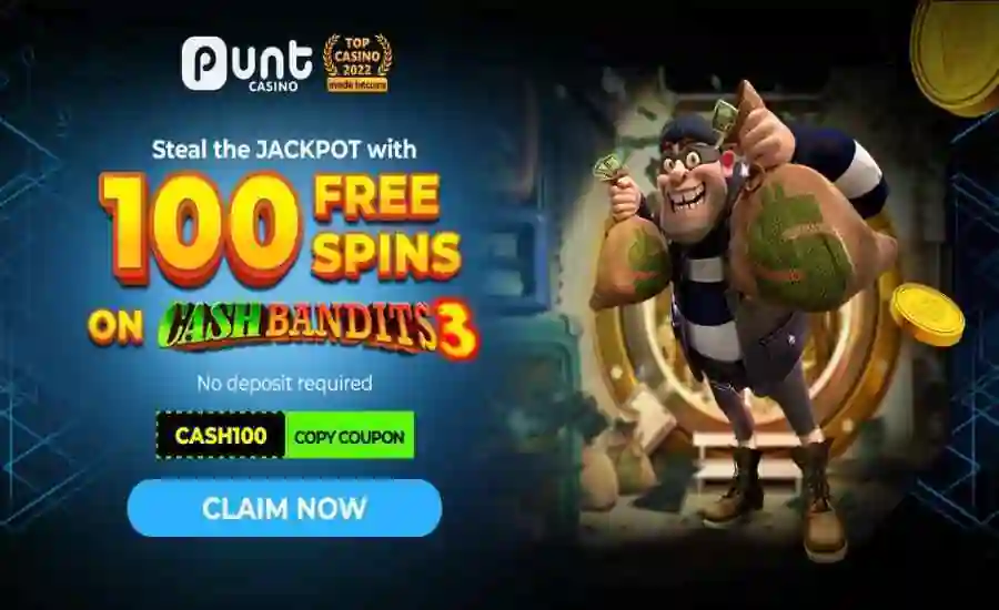 Punt Casino Cash Bandits 3 Bonus Spins