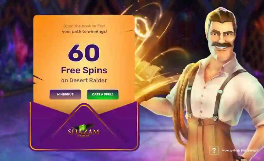 Shazam Desert Raider Free Spins